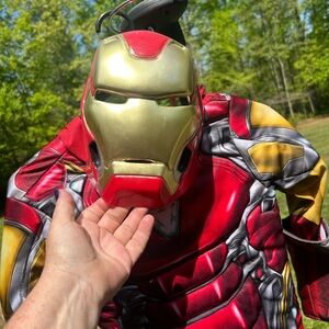 Marvel avengers Ironman boys costume, play suit red and gold with mask size M